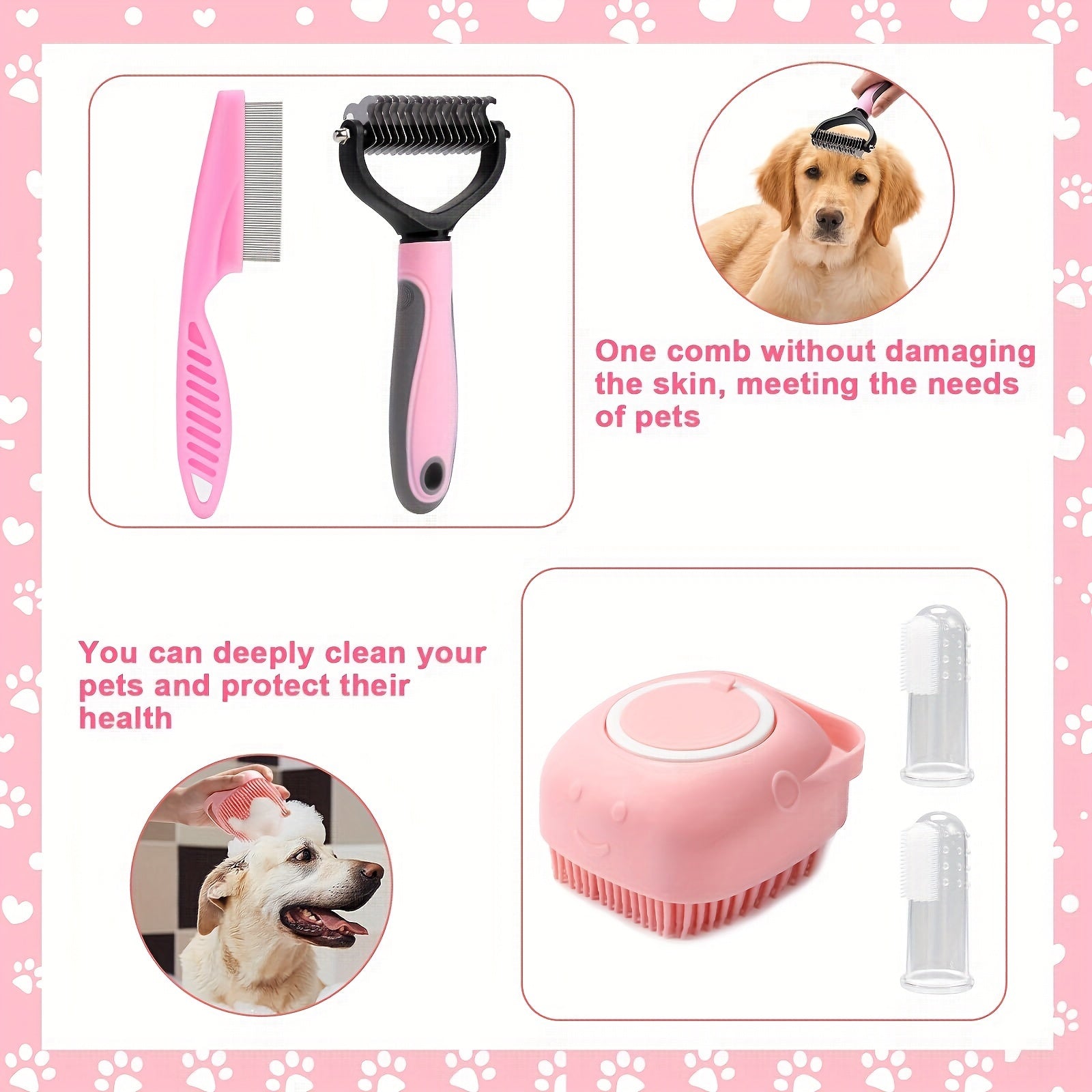 Kit Toilettage Chien 8 Pièces - Set Complet