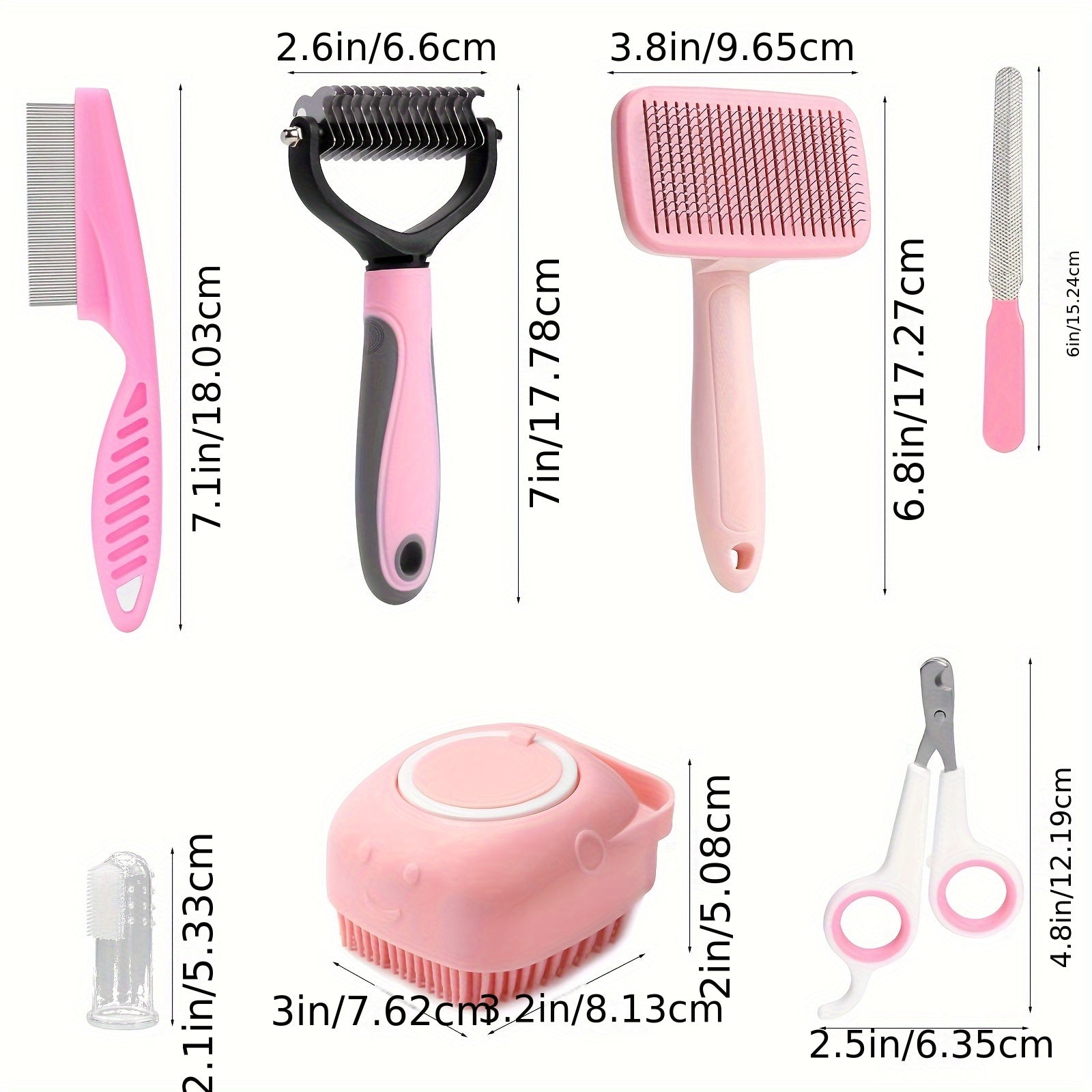 Kit Toilettage Chien 8 Pièces - Set Complet