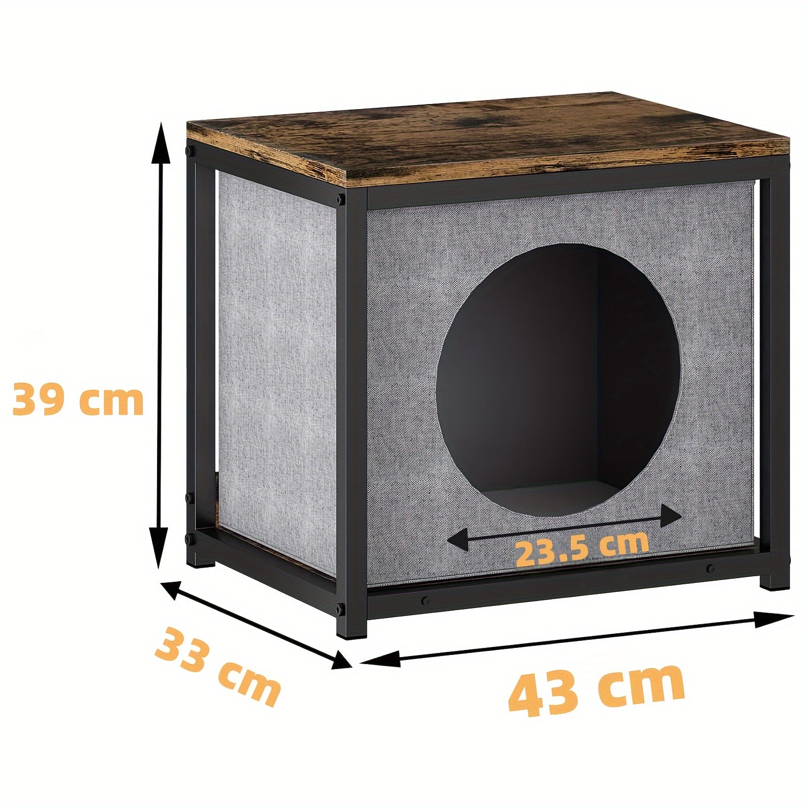 Meuble Litière Chat Design - Table d'Appoint 2 en 1