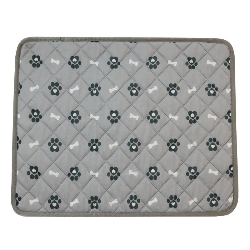 Summer Ice Silk Cool Feeling Pet Mat Printing Breathable Non-slip Dog Mat Pet Cooling Ice Mat Cat Cool Mat Pet Supplies