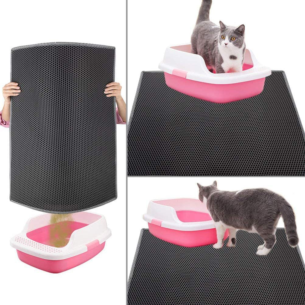 Cat Rubbing Mat Double-layer Leaking Sand Cat Litter Basin Falling Sand Mat Cat Toilet Set Sand Control Sand Mat