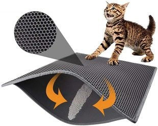 Cat Rubbing Mat Double-layer Leaking Sand Cat Litter Basin Falling Sand Mat Cat Toilet Set Sand Control Sand Mat