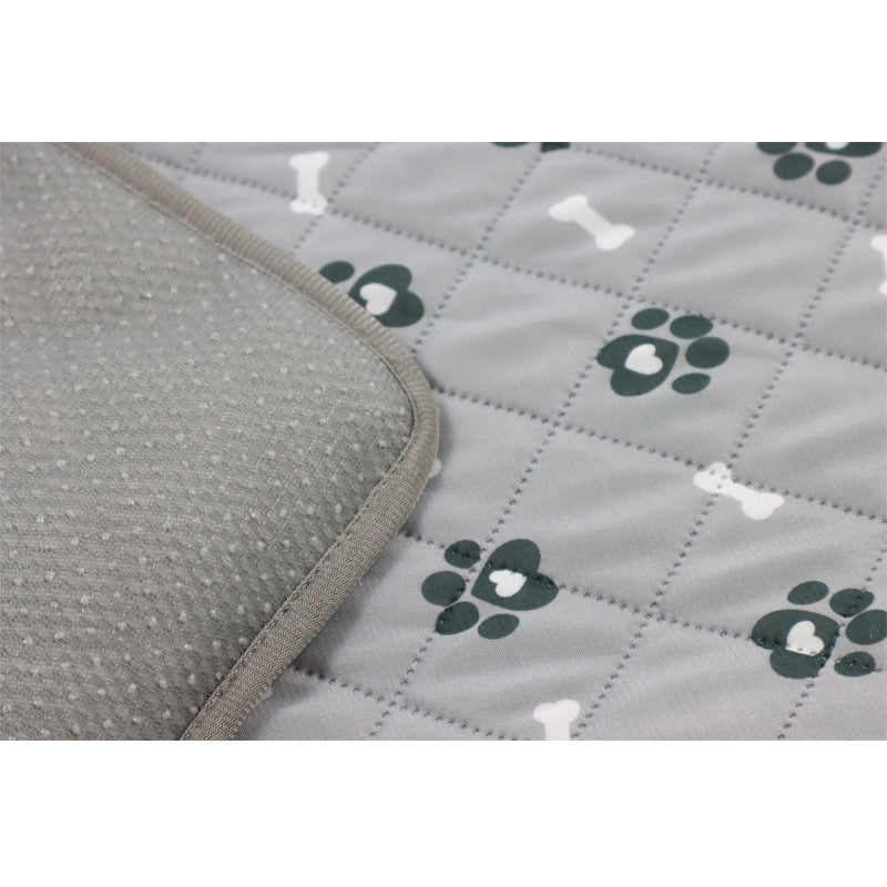 Summer Ice Silk Cool Feeling Pet Mat Printing Breathable Non-slip Dog Mat Pet Cooling Ice Mat Cat Cool Mat Pet Supplies