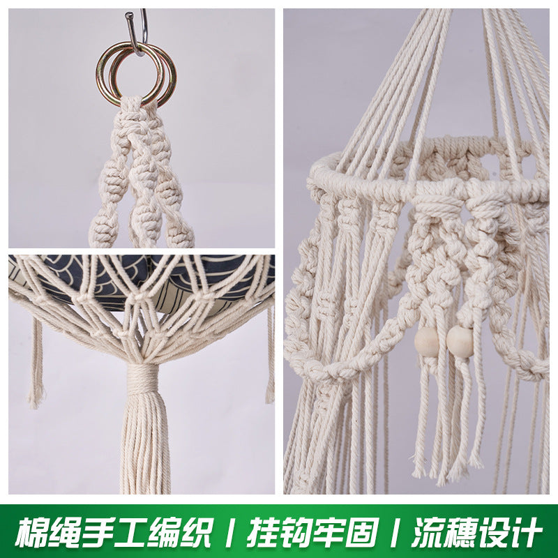 Hamac en coton tissé à la main pour chat, lit transfrontalier, quatre saisons, nid universel suspendu pour animal de compagnie, panier suspendu bohème pour chat