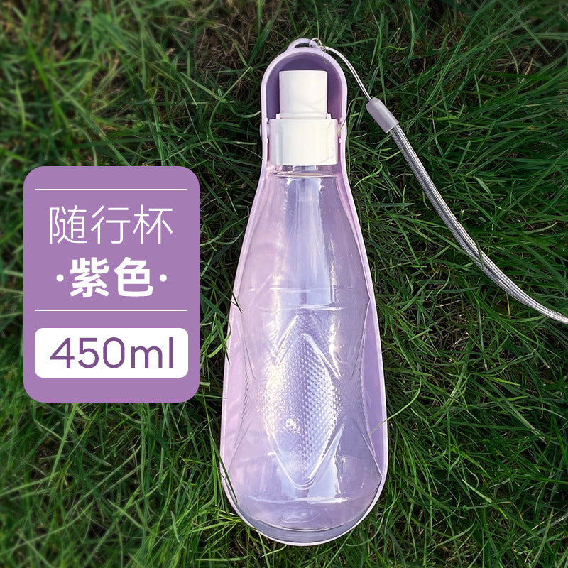 Bouteille d'eau pour chien, fontaine à boire en forme de goutte pour animaux de compagnie, eau potable, eau d'alimentation lors des sorties, tasse d'eau portable pliable pour chat pour voyager