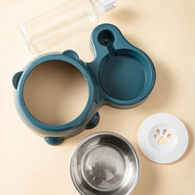 Distributeur Eau Croquettes Chat Chien - Automatique