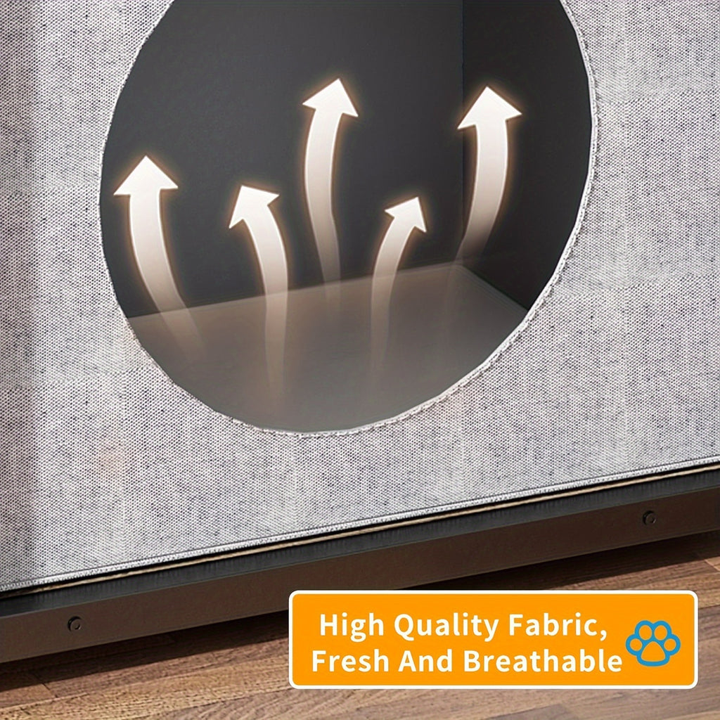 Meuble Litière Chat Design - Table d'Appoint 2 en 1